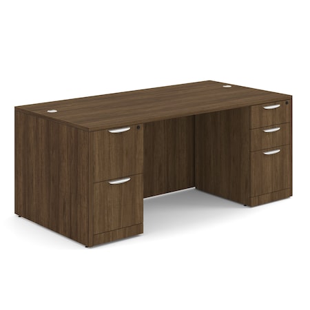 Officesource 29.50'' H, Modern Walnut, 71.00'' W X DBLFDOS101MW